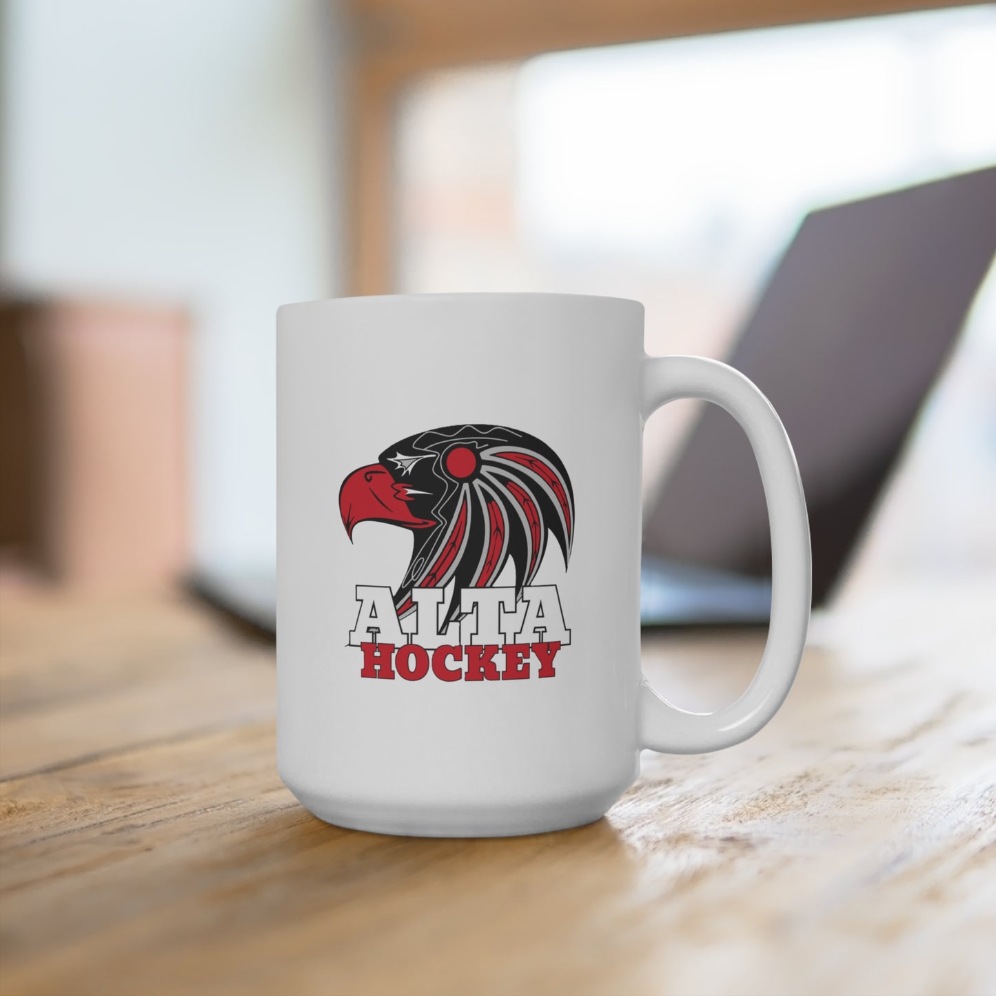 Alta Hawks Hockey - 15 oz. White Mug