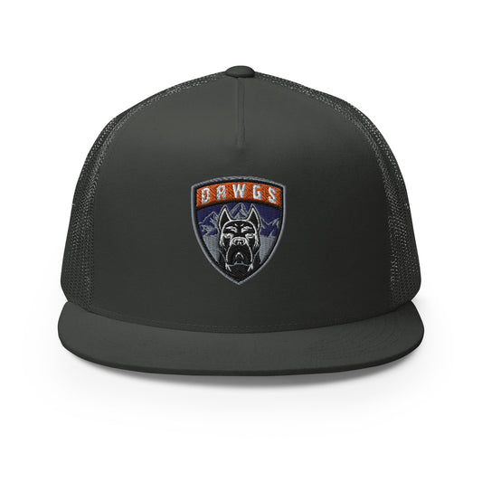 Utah Dawgs Flat Bill Hat w Embroidered Badge  20% Dawgs Donation