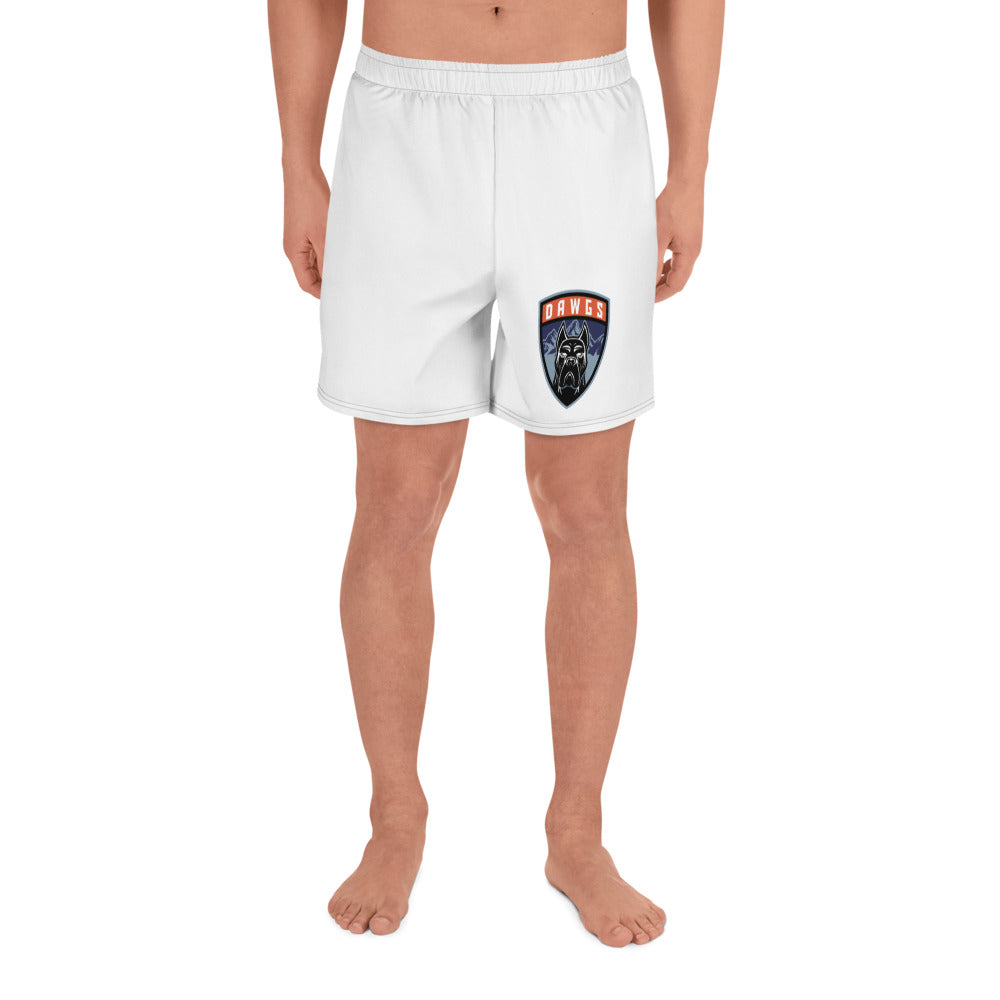 Utah Dawgs Athletic Shorts w Badge (White)  20% Dawgs Donation