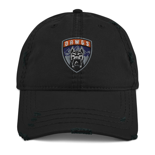 Havok Hockey / Utah Dogs Distressed Ball Cap w Badge  20% Dawgs Donation