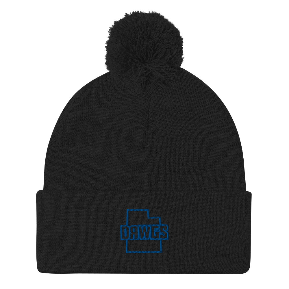 Utah Dawgs Pom-Pom Beanie w Alternate Logo  20% Dawgs Donation