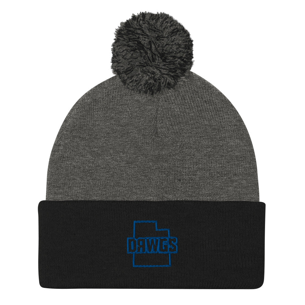 Utah Dawgs Pom-Pom Beanie w Alternate Logo  20% Dawgs Donation