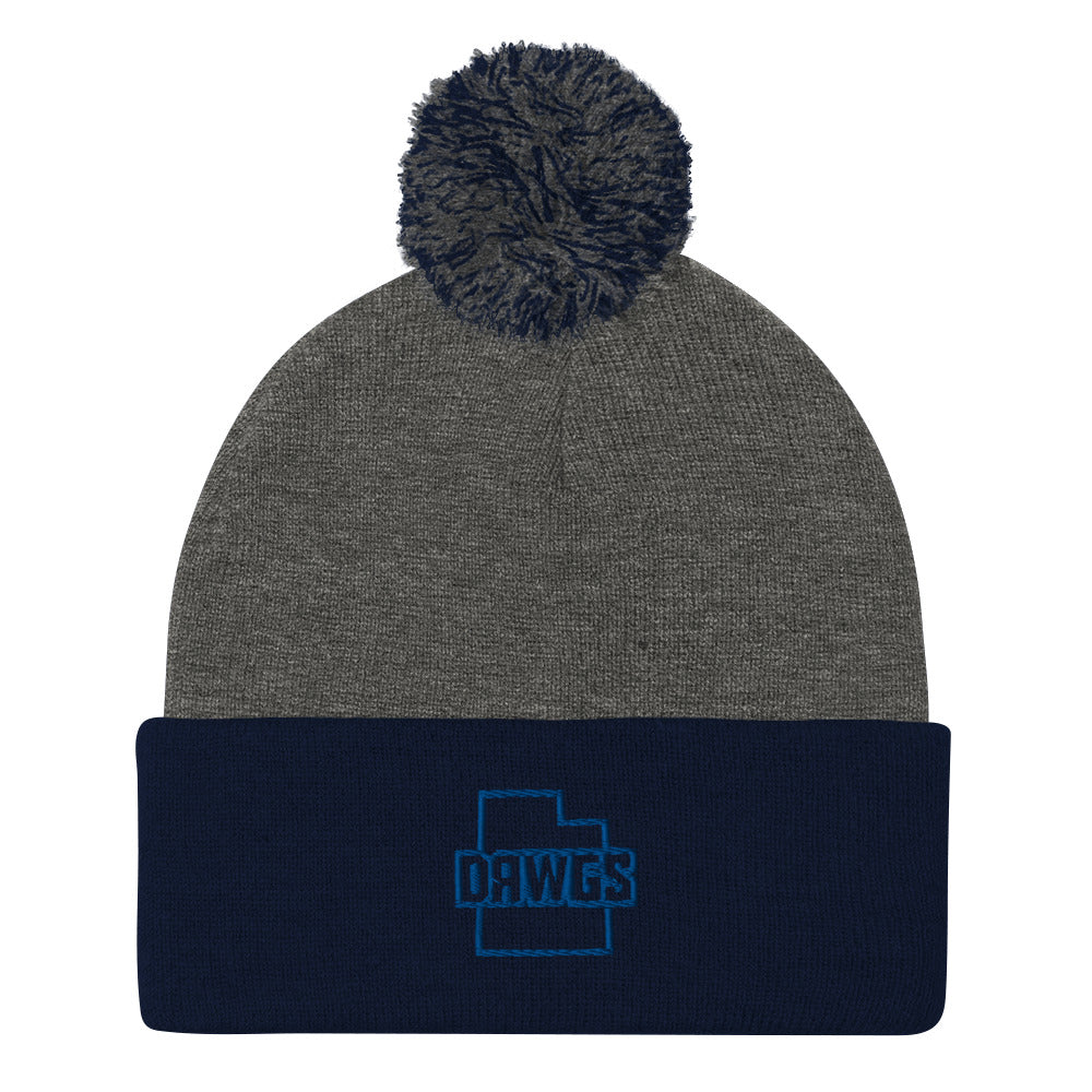 Utah Dawgs Pom-Pom Beanie w Alternate Logo  20% Dawgs Donation