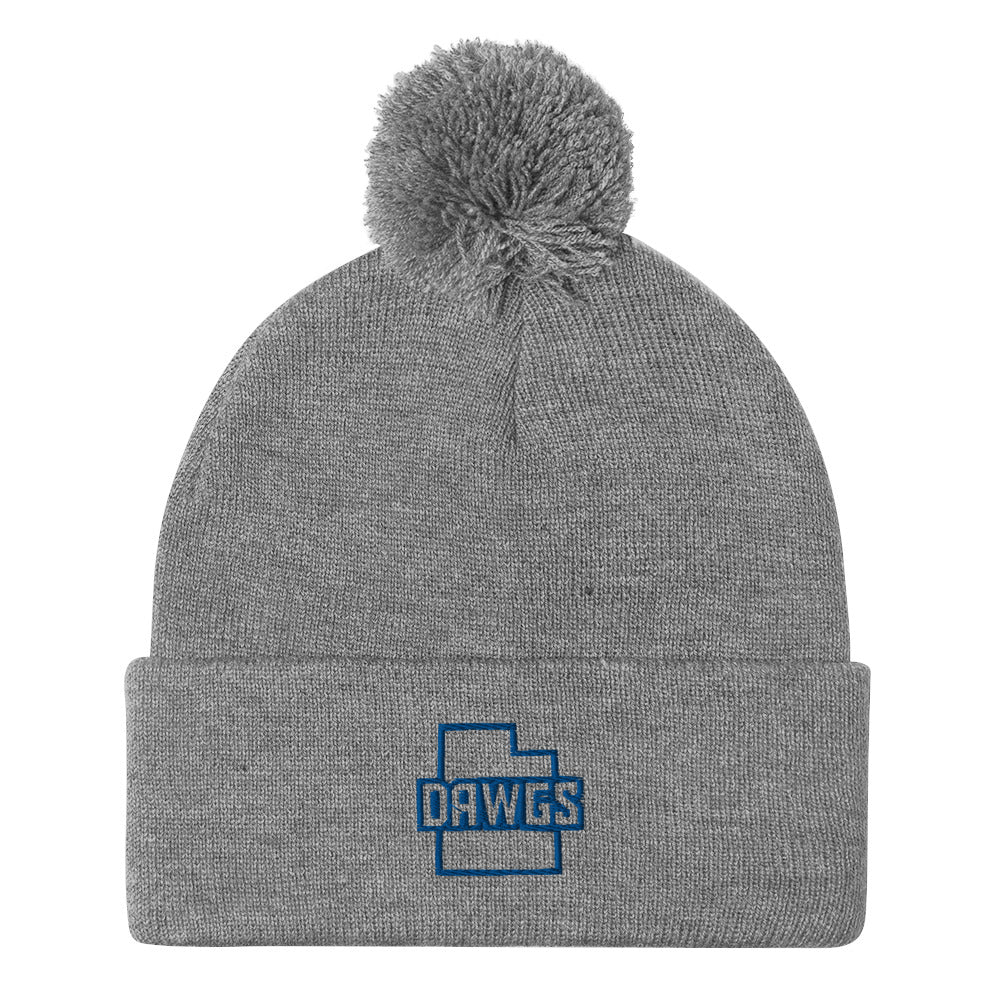 Utah Dawgs Pom-Pom Beanie w Alternate Logo  20% Dawgs Donation