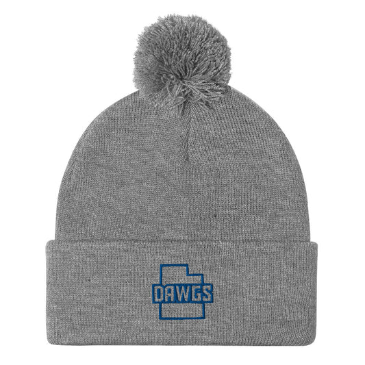 Utah Dawgs Pom-Pom Beanie w Alternate Logo  20% Dawgs Donation
