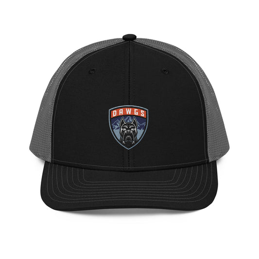 Utah Dawgs Snapback Trucker Hat w Embroidered Badge  20% Dawgs Donation