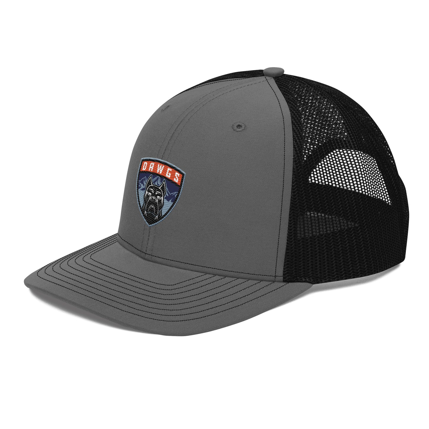 Utah Dawgs Snapback Trucker Hat w Embroidered Badge  20% Dawgs Donation