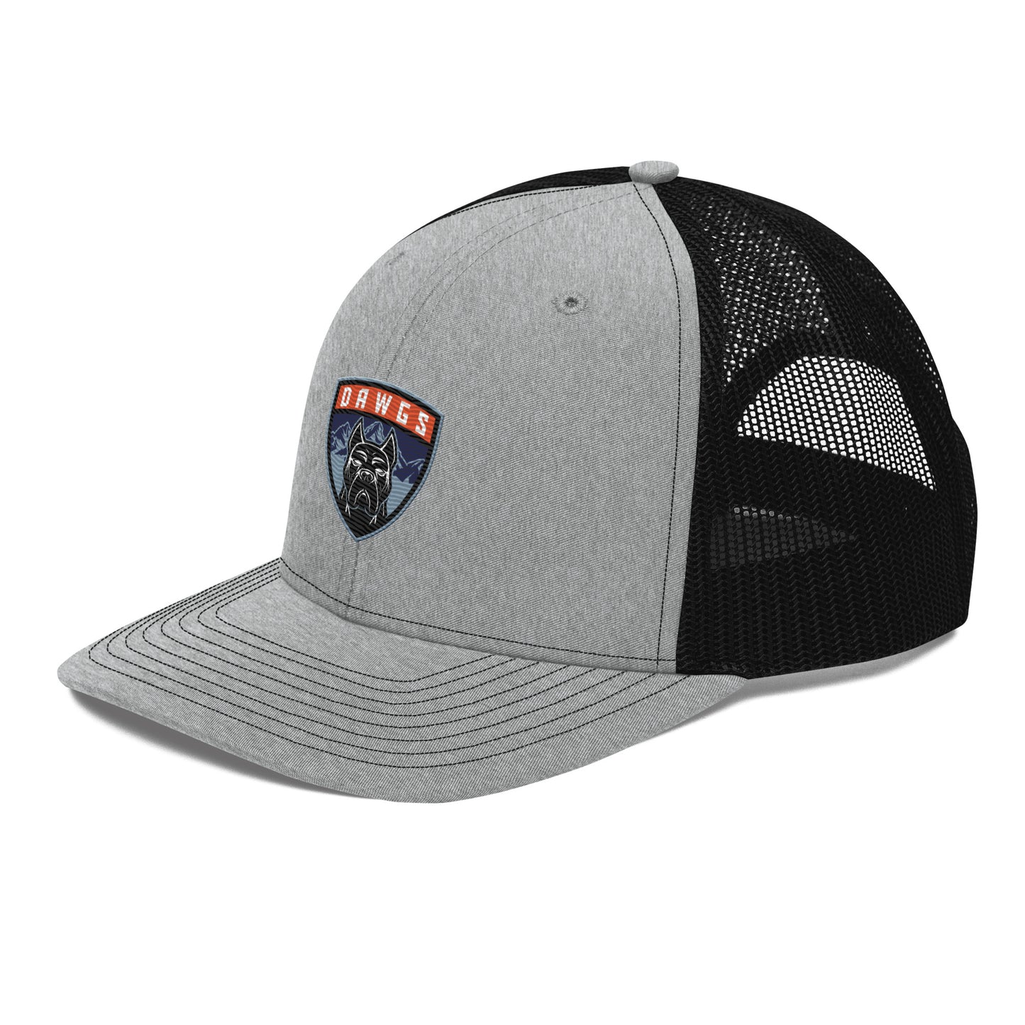 Utah Dawgs Snapback Trucker Hat w Embroidered Badge  20% Dawgs Donation