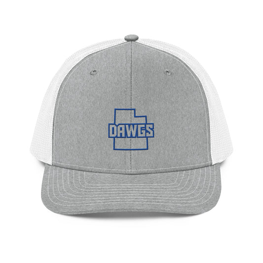 Utah Dawgs Snapback Trucker Hat w Embroidered Badge (Alternate Logo)  20% Dawgs Donation